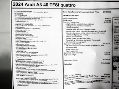 2024 Audi A3 40 Premium Plus