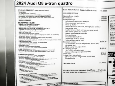 2024 Audi Q8 e-tron Prestige